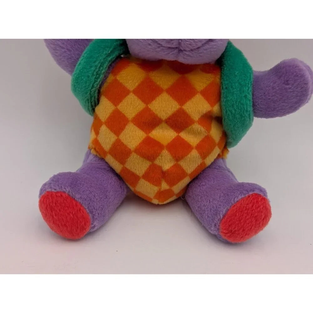 Gymboree Purple Dog Plush Puppy 6 Inch‎ Backpack Stuffed Animal Toy
